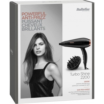 Фен Babyliss DC, 2200Вт, 3 режими, дифузор, іоніз-я, хол. обдув, чорний Фен Babyliss DC, 2200Вт, 3 режими, дифузор, іоніз-я, хол. обдув, чорний
