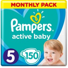 Підгузок Pampers Active Baby Junior Размер 5 (11-16 кг) 150 шт. (8001090910981) Підгузок Pampers Active Baby Junior Размер 5 (11-16 кг) 150 шт. (8001090910981)