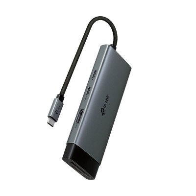 Хаб USB TP-LINK UH7020C USB-C > 2xUSB3.0/1xUSB-C/xHDMI/1xSD/1xmicroSD/1xPD 100Wh