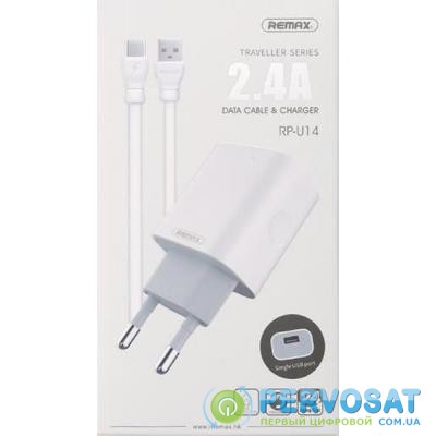 Зарядное устройство Remax Traveller series Type-C USB Data Cable white (RP-U14TYPE-C-WHITE)