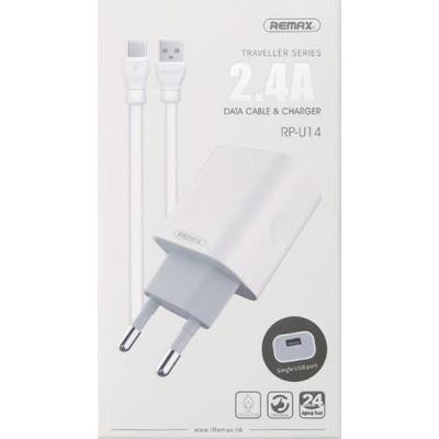 Зарядное устройство Remax Traveller series Type-C USB Data Cable white (RP-U14TYPE-C-WHITE)