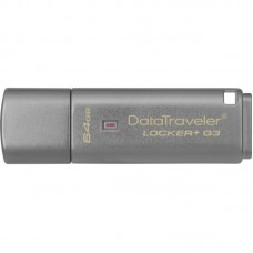 Накопичувач Kingston 64GB USB 3.0 DT Locker+ G3 Metal Silver Security