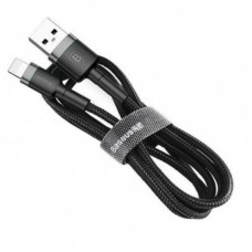 Дата кабель USB 2.0 AM to Lightning 1.0m Cafule 2.4A gray+black Baseus (CALKLF-BG1) Дата кабель USB 2.0 AM to Lightning 1.0m Cafule 2.4A gray+black Baseus (CALKLF-BG1)