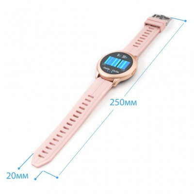 Смарт-часы Globex Smart Watch Aero Gold-Pink