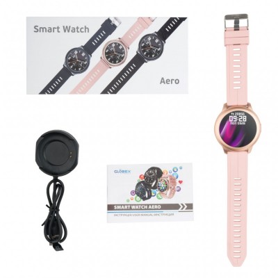 Смарт-часы Globex Smart Watch Aero Gold-Pink