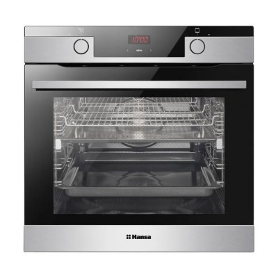 Духова шафа Hansa електрична, 65л, A, дисплей, конвекція, телескопічні направляючі, 3 скла, нержавіюча сталь
