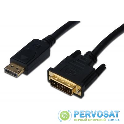 Кабель мультимедийный Display Port to DVI 24+1pin, 2.0m ASSMANN (AK-340306-020-S)