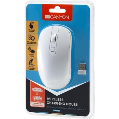 Мышка CANYON CNS-CMSW18PW Wireless White (CNS-CMSW18PW)