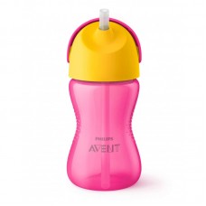 Чашка з трубочкою Avent 300мл, 12міс+, для дівчат