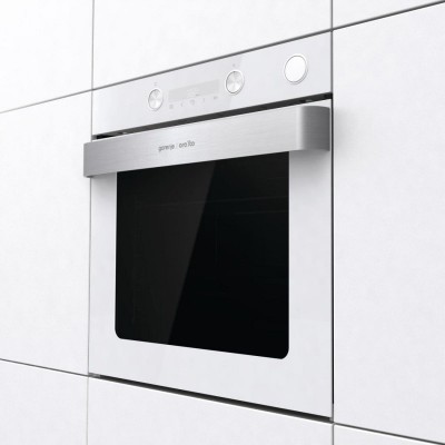 Духова шафа Gorenje електрична, 77л, A+, пара, дисплей, білий