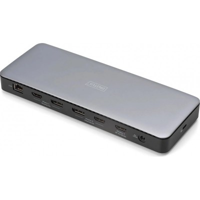 Док-станція DIGITUS USB-C > 3xHDMI/2xDP/4xUSB-A/USB-C/RJ54/DC/Audio
