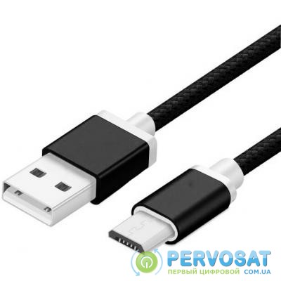 Дата кабель USB 2.0 AM to Micro 5P 1.0m nylon black XoKo (SC-100m-BK)