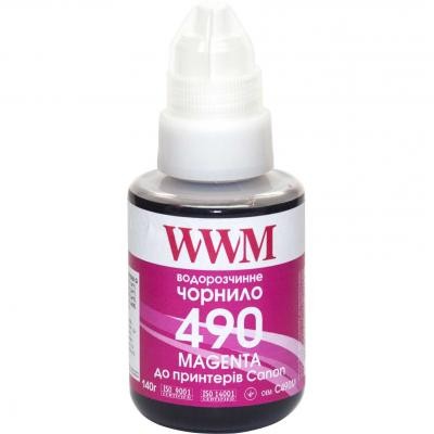 Чернила WWM Canon GI-490, 140г Magenta (C490M)