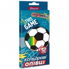 Олівці кольорові 1 вересня Team football пласт. корп. 12 кольорів (290618) Олівці кольорові 1 вересня Team football пласт. корп. 12 кольорів (290618)