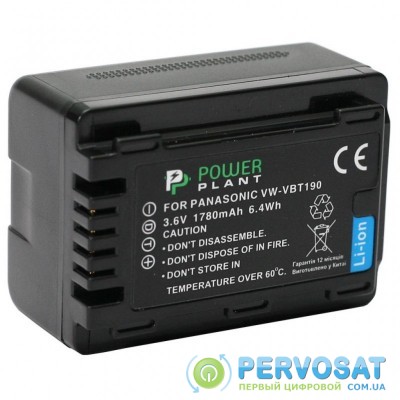 Аккумулятор к фото/видео PowerPlant Panasonic VW-VBT190 (DV00DV1412)