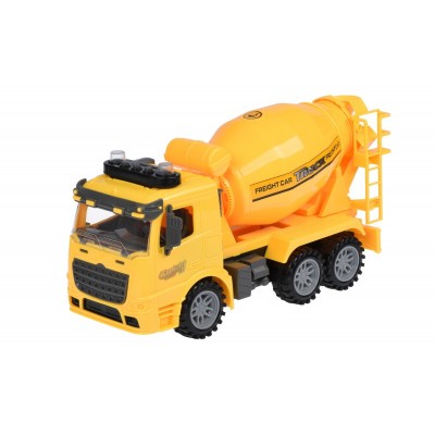 Same Toy Машинка инерционная Truck Бетономешалка (желтая) со светом и звуком