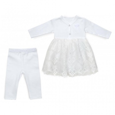 Набір дитячого одягу ТМ Баранчик БО для Крещения (076-11-56G-white)