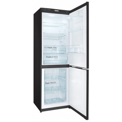 Холодильник Snaige з нижн. мороз., 185x60х65, холод.відд.-189л, мороз.відд.-74л, 2дв., A+, NF, чорний