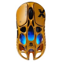 Миша GravaStar Mercury X, BT/WL/USB-A, RGB, Battle-Worn Yellow