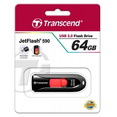 USB флеш накопитель Transcend 64GB JetFlash 590 USB 2.0 (TS64GJF590K)