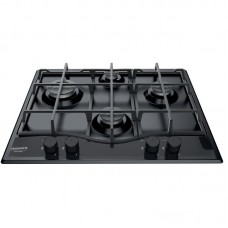 Варильна поверхня Hotpoint газова, 60см, чавун, турбо-конфорка, чорний