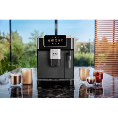 Кавомашина Beko 2.0л, зерно, ручний капучинатор, авторецептів - 5, чорний