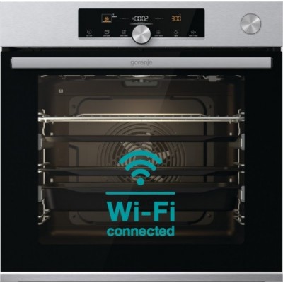 Духова шафа Gorenje BSA6747A04XWI електрична, 77л, A+, пара, дисплей, Wi-Fi, нерж