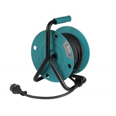 Подовжувач мережевий Konner&Sohnen KS CR-15M, 15м, 4xТипF, 16A, на котушці, чорний