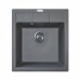 Набір кухонна Adamant Brick, штучний камінь, квадрат, без крила, 460x515x200мм, чаша - 1, врізна, сірий + змішувач та дозатор