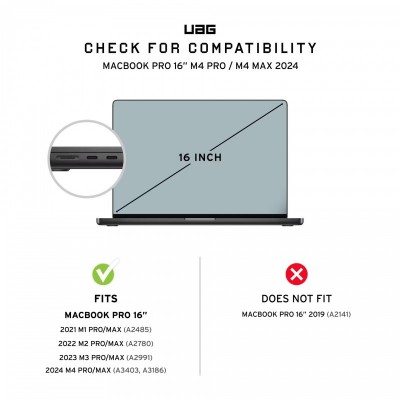 Чохол UAG для MacBook Pro 16"(2021-2023), Essential Armor, Ice Чохол UAG для MacBook Pro 16"(2021-2023), Essential Armor, Ice
