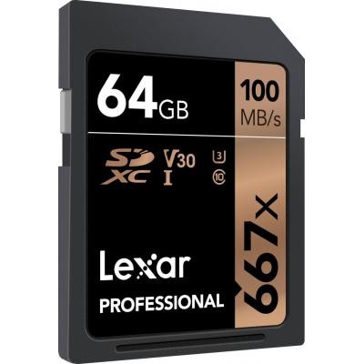 Карта памяти Lexar 64GB SDXC class 10 UHS-I U3 V30 667x Professional (LSD0667064G-BNNNG)