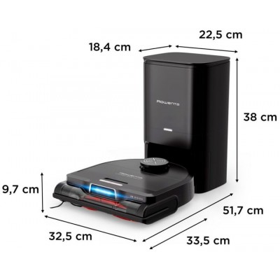 Робот-пилосос Rowenta миючий X-Plorer Serie 220+ Animal &amp; Allergy Model, 5600ПаВт, h=9.7см, 0.35л, конт пил -0.22л, автон. робота до 120хв, чорний