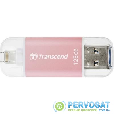 USB флеш накопитель Transcend 128GB JetDrive Go 300 Rose Gold USB 3.1/Lightning (TS128GJDG300R)