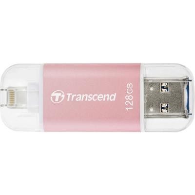 USB флеш накопитель Transcend 128GB JetDrive Go 300 Rose Gold USB 3.1/Lightning (TS128GJDG300R)