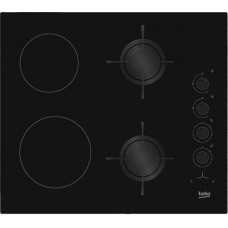 Вбудовувана комбінована поверхня Beko HILM64120S -склокераміка/Шх60см./2електро+2газ/чорний Вбудовувана комбінована поверхня Beko HILM64120S -склокераміка/Шх60см./2електро+2газ/чорний