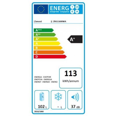 Холодильная камера ZANUSSI ZRG11600WA, 85х50х50см, Холод.відд. - 102л, A+, ST, Білий