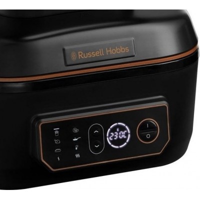 Мультипіч Russell Hobbs SatisFry Air&amp;Grill, 1745Вт, чаша-5.5л, сенсорне керув., алюміній/пластик,чорно-помаранчевий