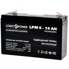 Батарея до ДБЖ LogicPower LPM 6В 14 Ач (4160) Батарея до ДБЖ LogicPower LPM 6В 14 Ач (4160)