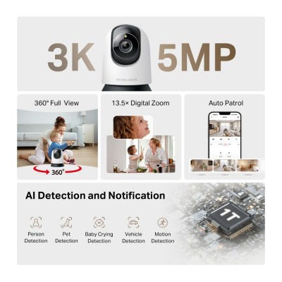 IP-Камера MERCUSYS MC230 5MP N300 microSD motion detection. AI IP-Камера MERCUSYS MC230 5MP N300 microSD motion detection. AI