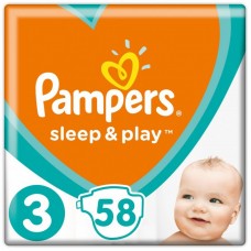 Підгузок Pampers Sleep & Play Midi Розмір 3 (6-10 кг), 58 шт (4015400224211) Підгузок Pampers Sleep & Play Midi Розмір 3 (6-10 кг), 58 шт (4015400224211)