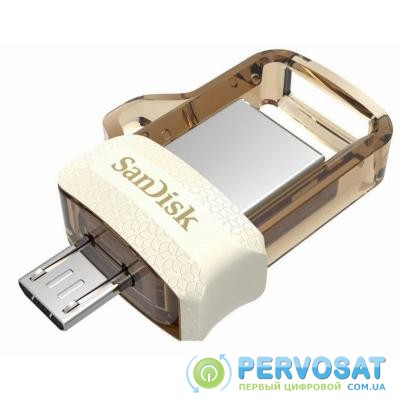 USB флеш накопитель SANDISK 64GB Ultra Dual Drive m3.0 White-Gold USB 3.0/OTG (SDDD3-064G-G46GW)