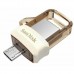 USB флеш накопитель SANDISK 64GB Ultra Dual Drive m3.0 White-Gold USB 3.0/OTG (SDDD3-064G-G46GW)