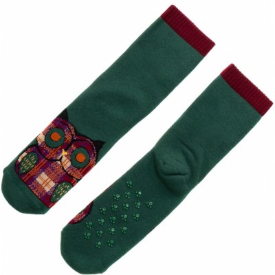 Шкарпетки Bross махрові з совою (21402-1-green)
