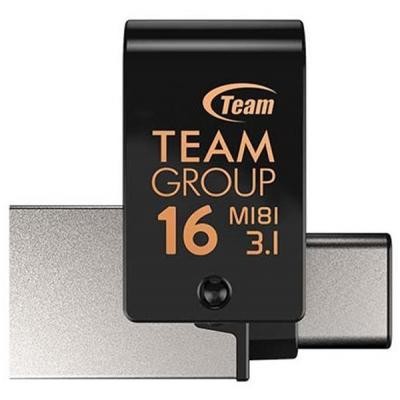 USB флеш накопичувач Team 16GB M181 Black USB 3.1/Type-C (TM181316GB01)