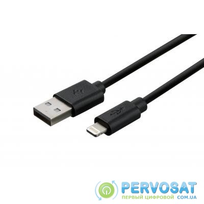 Дата кабель USB 2.0 AM to Lightning 1.0m black 2E (2E-CCLPVC-1MBL)