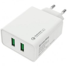Зарядний пристрій ColorWay 2USB Quick Charge 3.0 (36W) (CW-CHS017Q-WT) Зарядний пристрій ColorWay 2USB Quick Charge 3.0 (36W) (CW-CHS017Q-WT)