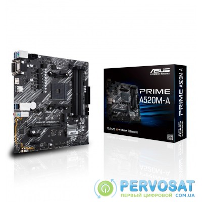 ASUS PRIME_A520M-A sAM4 A520 4xDDR4 HDMI-DVI-VGA mATX
