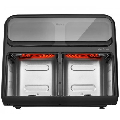 Мультипіч Amica 2400Вт, 2 чаші - по 4.0л, сенсорне управл., 8 авто. программ, пластик, чорний