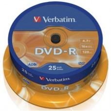 Диск DVD Verbatim 4.7Gb 16X CakeBox 25шт (43522) Диск DVD Verbatim 4.7Gb 16X CakeBox 25шт (43522)