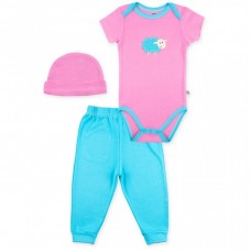 Набір дитячого одягу Luvable Friends з бамбука для дівчаток: боді, штанці і шапочка (68360.6-9) Набір дитячого одягу Luvable Friends з бамбука для дівчаток: боді, штанці і шапочка (68360.6-9)